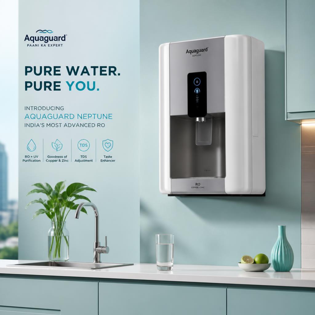Wall-mounted Indian RO water purifier